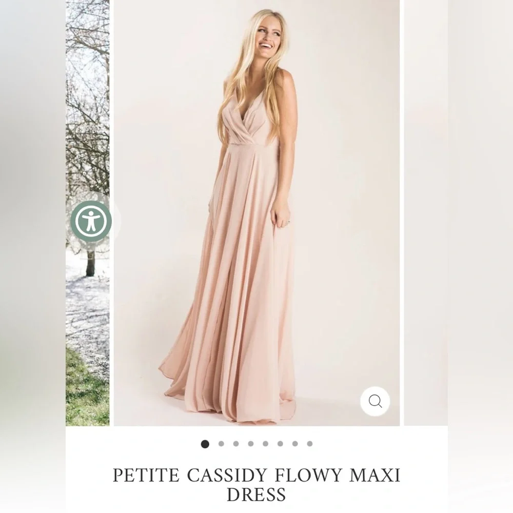✨NWT Morning Lavender Petite Cassidy Flowy Maxi Dress, Blush Pink - Picture 2 of 14